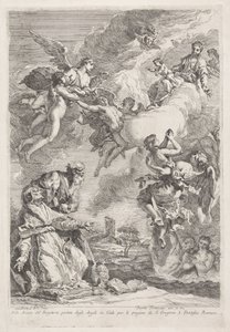 Saint Gregory the Great and Saint Jerome Praying for the Souls in Purgatory by Francesco Fontebasso