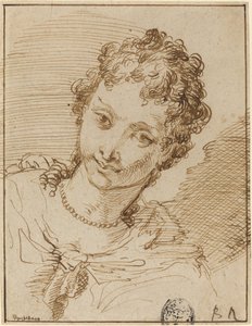 Elegant Young Woman with a Pearl Necklace