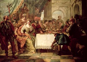 The Banquet of Cleopatra by Francesco Fontebasso