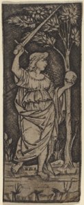 Allegorical Figure: Woman with Sword and Sphere