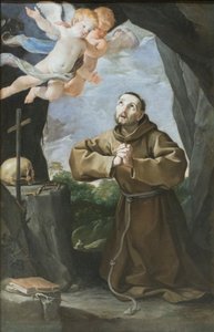 Saint Francis Adoring the Cross by Francesco Giovanni Gessi