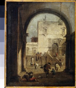 Venetian Capriccio: View of a Square and a Palace