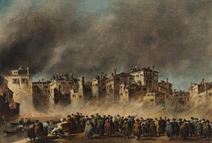 The Fire in the San Marcuola Quarter by Francesco Guardi