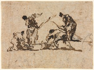 Farmers and Fisherman Working by Francesco Guardi