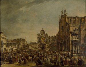 Pope Pius VI blessing the Crowd at Campo SS Giovanni e Paolo, Venice, 1782