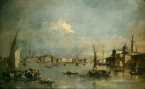 The Church of San Giorgio Maggiore and the Riva degli Schiavoni by Francesco Guardi