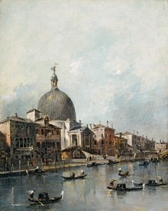 The Church of San Simeone Piccolo on the Grand Canal, Venice by Francesco Guardi