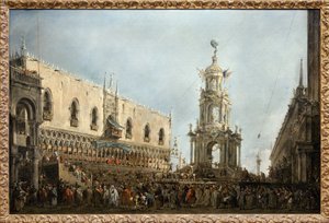 The Doge of Venice Attends the Feasts of Thursday Gras on Piazzetta di San Marco
