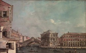 The Grand Canal above the Rialto by Francesco Guardi