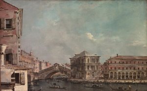 The Grand Canal above the Rialto by Francesco Guardi