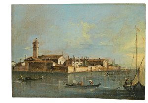 The Island of Lazzaretto Vecchio, Venice by Francesco Guardi