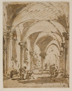 The Arcade of the Doge’s Palace Towards the Piazzetta by Francesco Guardi