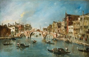 View on the Cannaregio Canal, Venice by Francesco Guardi