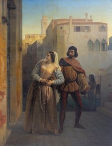 Escape of Bianca Capello from Venice by Francesco Hayez
