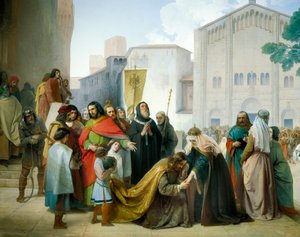 Reconciliation of Otto II with His Mother Adelaide of Burgundy by Francesco Hayez