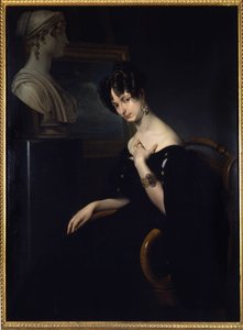 Portrait of the Marquise Cristina Trivulzio, Princess of Belgiojoso (Belgium) (1808-1871), Italian Patriot and Woman of Letters, Painting by Francesco Hayez. Florence, Italy