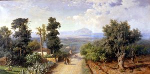 The surroundings of Palermo. Painting by Francesco Lojacono. by Francesco Lojacono