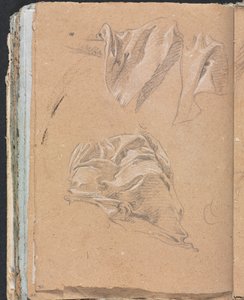 Verona Sketchbook: Drapery studies page 90, 1760 by Francesco Lorenzi