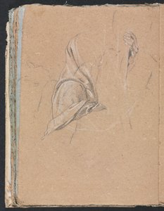 Verona Sketchbook: Drapery Study with Left Hand Page 56