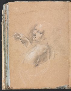 Verona Sketchbook: Female nude looking over left shoulder page 74