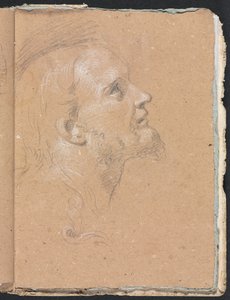 Verona Sketchbook: Male head in profile page 91 by Francesco Lorenzi