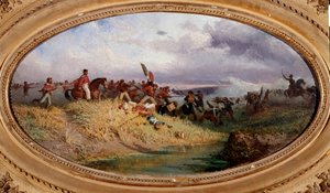 Risorgimento: Giuseppe Garibaldi passes the Volturno River, Scene of the Battle of Volturno during the expedition of the Thousand in October 1860