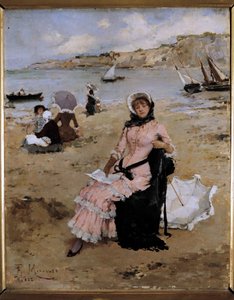 On the Beach by Francesco Miralles Galaup