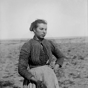 Portrait of young peasant in traditional clothing, Abruzzo, Italy, c.1900