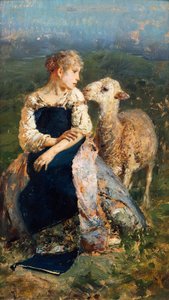 Shepherdess or Girl with a Goat