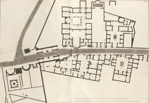 Large plan of the entrance of the town of Pompeii, and its surrounding buildings, 1804 by Francesco Piranesi