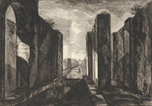 View of the interior of the city of Pompeii, from Antiquities of Pompeii, tome premier, 1804 by Francesco Piranesi