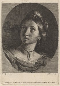 Head of a Young Woman by Francesco Polanzani after Carlo Cignani