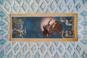 Chamber of the Sun and the Moon: the chariots of the Sun and of the Moon driven by Diana and Apollo