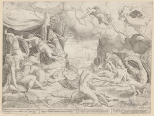 Apollo and Diana Killing the Children of Niobe by Francesco Salviati