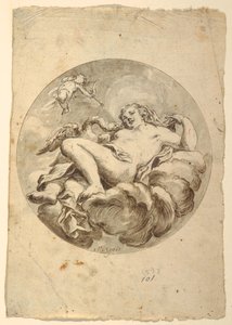 Project for a Ceiling Fresco: Leda and the Swan, ca. 1775 by Francesco Saverio Mergolo