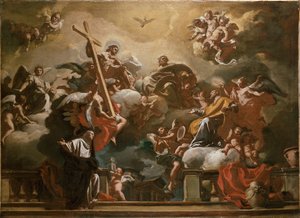 The Holy Trinity with St Philip Neri in Glory, c1727-1730