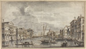 The Grand Canal Looking Toward the Salute and the Dogana by Francesco Tironi
