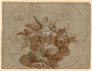 Design for a Ceiling with the Ascension of the Virgin
