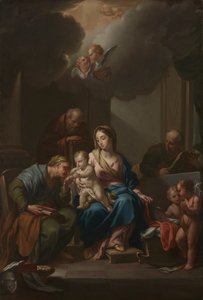 Presentation Sketch for The Holy Family with Saints Anne, Joachim, and John the Baptist