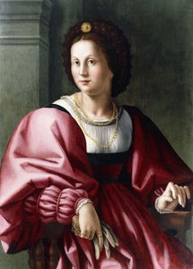 Portrait of a Lady, Seated Three-Quarter-Length, Holding a Glove