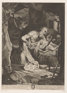 Saint Jerome in the Wilderness by Francesco Villamena