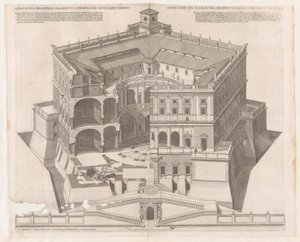 Speculum Romanae Magnificentiae: Farnese Palace by Francesco Villamena