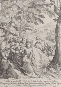 The Rest on the Flight into Egypt by Francesco Villamena