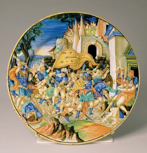 Plate with the Battle of Roncevaux