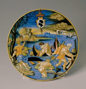 Plate with the Sinking of the Fleet of Seleucus