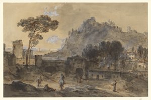 Classical Landscape: A Town and a Mountain by the Coast by Francesco Zuccarelli
