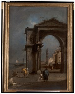 Capriccio with a Triumphal Arch and Urban Background