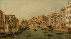 Venice: The Rialto by Francesco circle of Guardi