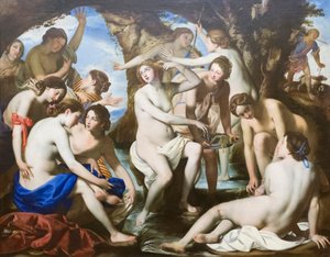 The Bath of Diana by Francesco de (c.1600 54) Rosa