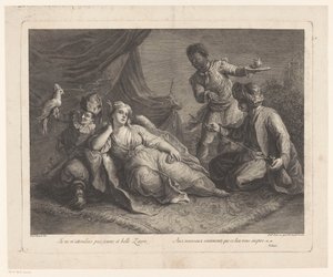 Woman Lying on a Carpet by Francesco del Pedro